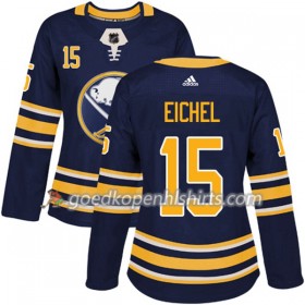 Buffalo Sabres Jack Eichel 15 Adidas 2017-2018 Navy Blauw Authentic Shirt - Dames